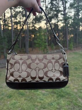 Coach Brown Signature Hampton Demi Bag